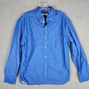 Gustin Chambray Shirt Mens 2XL Cotton Classic Fit Long Sleeve Collar Button Down